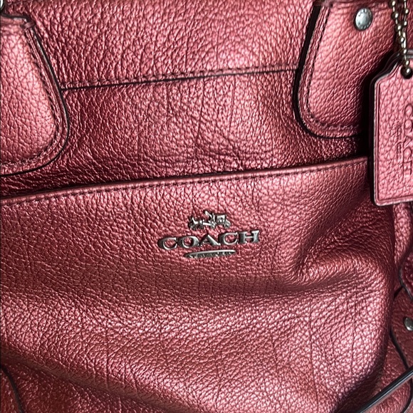 Coach Copper maroon Leather Tote - Picture 4 of 6